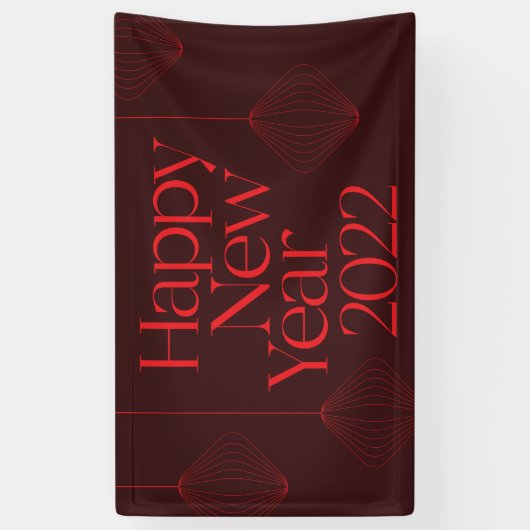 Levendig, elegant, cool, gelukkig nieuwjaar 2022 o spandoek (Verticaal)