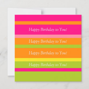 Levendig, elegant en kleurrijk Happy Birthday Magnetische Uitnodiging