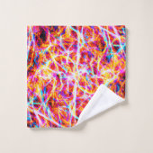 Levendig elektrisch Abstract patroon Bad Handdoek (Wasdoekje)