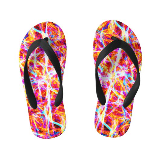 Levendig elektrisch Abstract patroon Kinder Teenslippers (Voetbed)