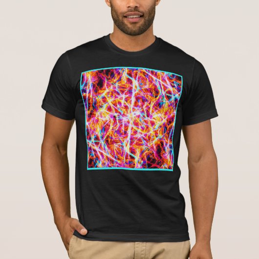 Levendig elektrisch Abstract patroon T-shirt (Voorkant)