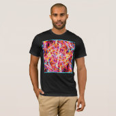 Levendig elektrisch Abstract patroon T-shirt (Voorkant volledig)