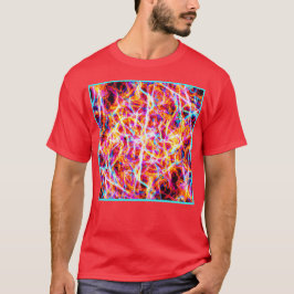 Levendig elektrisch Abstract patroon T-shirt