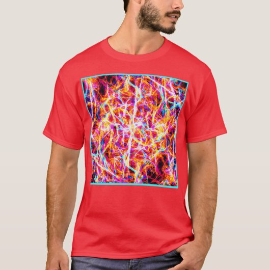 Levendig elektrisch Abstract patroon T-shirt (Voorkant)