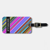 Levendig en elegant vormend patroon met meerdere k bagagelabel (Voorkant horizontaal)