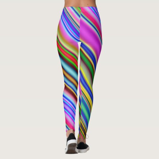 Levendig en elegant vormend patroon met meerdere k leggings (Achterkant)