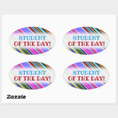 Levendig en elegant vormend patroon met meerdere k ovale sticker (Vel)