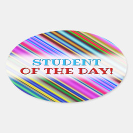 Levendig en elegant vormend patroon met meerdere k ovale sticker