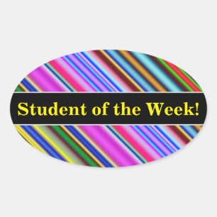 Levendig en elegant vormend patroon met meerdere k ovale sticker