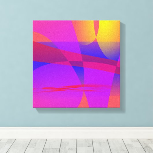 Levendig en kleurrijk geometrisch ontwerp canvas afdruk (Insitu (Houten vloer))