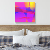 Levendig en kleurrijk geometrisch ontwerp canvas afdruk (Insitu (Slaapkamer))