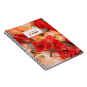 Levendig en kleurrijk gladiolus (aangepaste tekst) notitieboek (Rechterzijde)