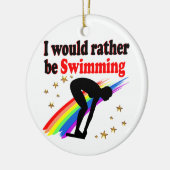 LEVENDIG EN KLEURRIJK ZOU IK LIEVER ZWEMMEN KERAMISCH ORNAMENT (Links)