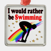 LEVENDIG EN KLEURRIJK ZOU IK LIEVER ZWEMMEN METALEN ORNAMENT (Voorkant)