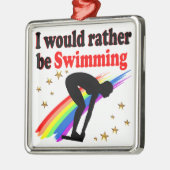 LEVENDIG EN KLEURRIJK ZOU IK LIEVER ZWEMMEN METALEN ORNAMENT (Links)