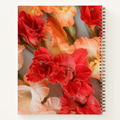 Levendig en kleurrijke gladiolus (aangepaste tekst notitieboek (Achterkant)