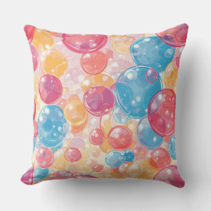 Levendig en Speels Bubbelpatroon Kussen