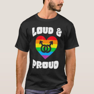 Levendig en trots zeggen dat moe-regenboog lgbt Pr T-shirt