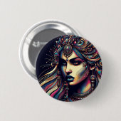 "Levendig esthetisch portret" Ronde Button 5,7 Cm (Voorkant /achterkant)