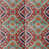 Levendig etnisch noodlijdend geometrisch patroon tegeltje