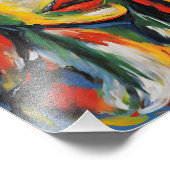 Levendig expressionistisch Abstract vrouwenportret Foto Afdruk (Hoek)