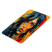Levendig expressionistisch portret van gedurfde Ab Magneet (Linkerzijde)