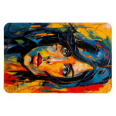 Levendig expressionistisch portret van gedurfde Ab Magneet (Horizontaal)