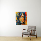 Levendig expressionistisch portret van gedurfde Ab Wandkleed (In situ)