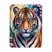 Levendig Fantasy Tiger Portret | exotisch Magneet (Verticaal)