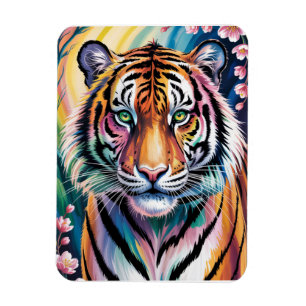 Levendig Fantasy Tiger Portret exotisch Magneet