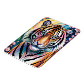 Levendig Fantasy Tiger Portret | exotisch Magneet (Linkerzijde)