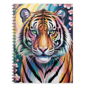 Levendig Fantasy Tiger Portret   exotisch Notitieboek