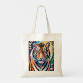 Levendig Fantasy Tiger Portret | exotisch Tote Bag (Achterkant)