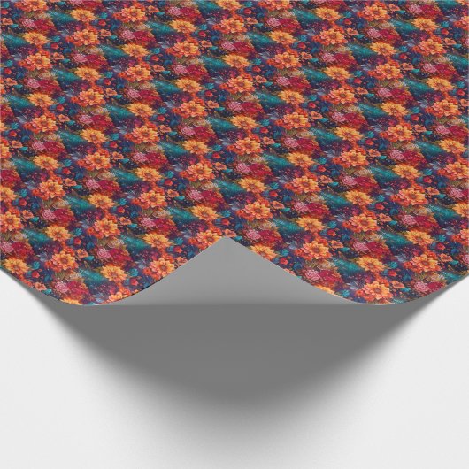 Levendig feest cadeaupapier (Hoek)