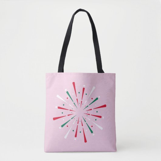 Levendig feest confetti, vuurwerk tote bag (Voorkant)