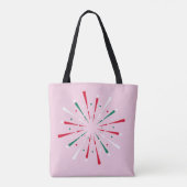 Levendig feest confetti, vuurwerk tote bag (Achterkant)