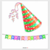 Levendig feest Pet met sprankelende decoraties Sticker (Vel)