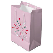 Levendig feestconfetti, vuurwerk medium cadeauzakje (Voorkant Gekanteld)