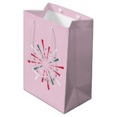 Levendig feestconfetti, vuurwerk medium cadeauzakje (Achterkant Gekanteld)