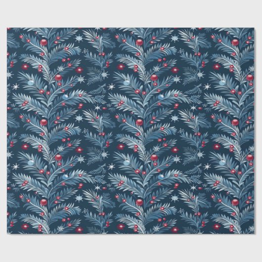Levendig feestelijk kerstinpakpapier cadeaupapier (Vlak)