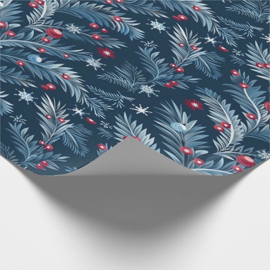 Levendig feestelijk kerstinpakpapier cadeaupapier (Hoek)