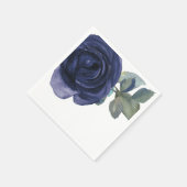 Levendig Fel Blauwpaars Indigo Bloemmotief Servetten (Hoek)