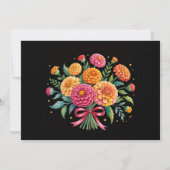 Levendig Fiesta boeket repetitie diner Kaart (Achterkant)