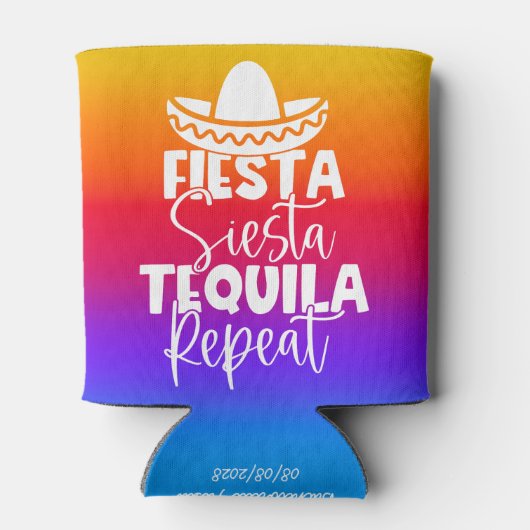 Levendig Fiesta Jubileumfeest Uitgebreid Blikjeskoeler (Achterkant)