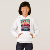 Levendig Flamingo Paradijs: Stunning T-Shirt Ontwe (Voorkant volledig)