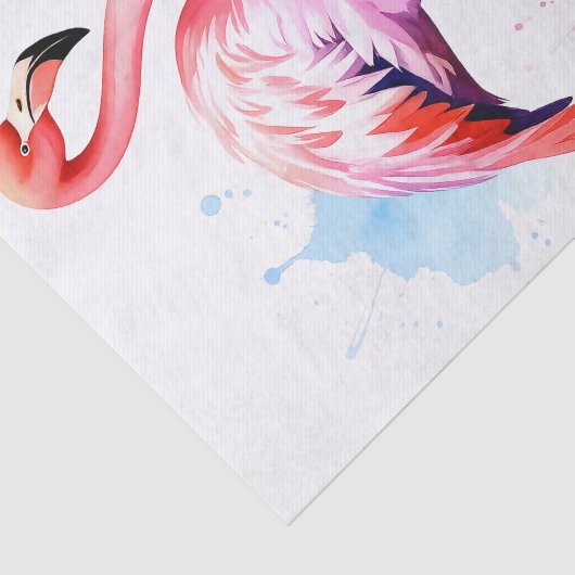 Levendig Flamingo Waterverf Decoupage Weefselpapie Tissuepapier (Detail)
