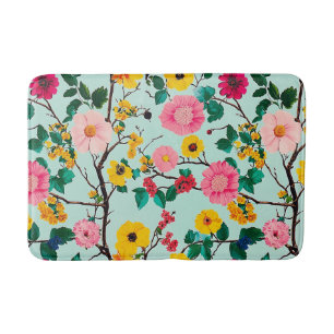 Levendig Floral Branches patroon Badmat