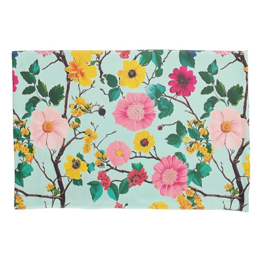 Levendig Floral Branches patroon Kussensloop (Voorkant)
