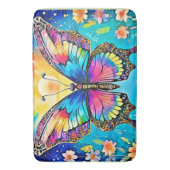 Levendig Floral Butterfly Glow Design Badmat (Voorkant Verticaal)
