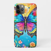 Levendig Floral Butterfly Glow Design Case-Mate iPhone Case (Achterkant)